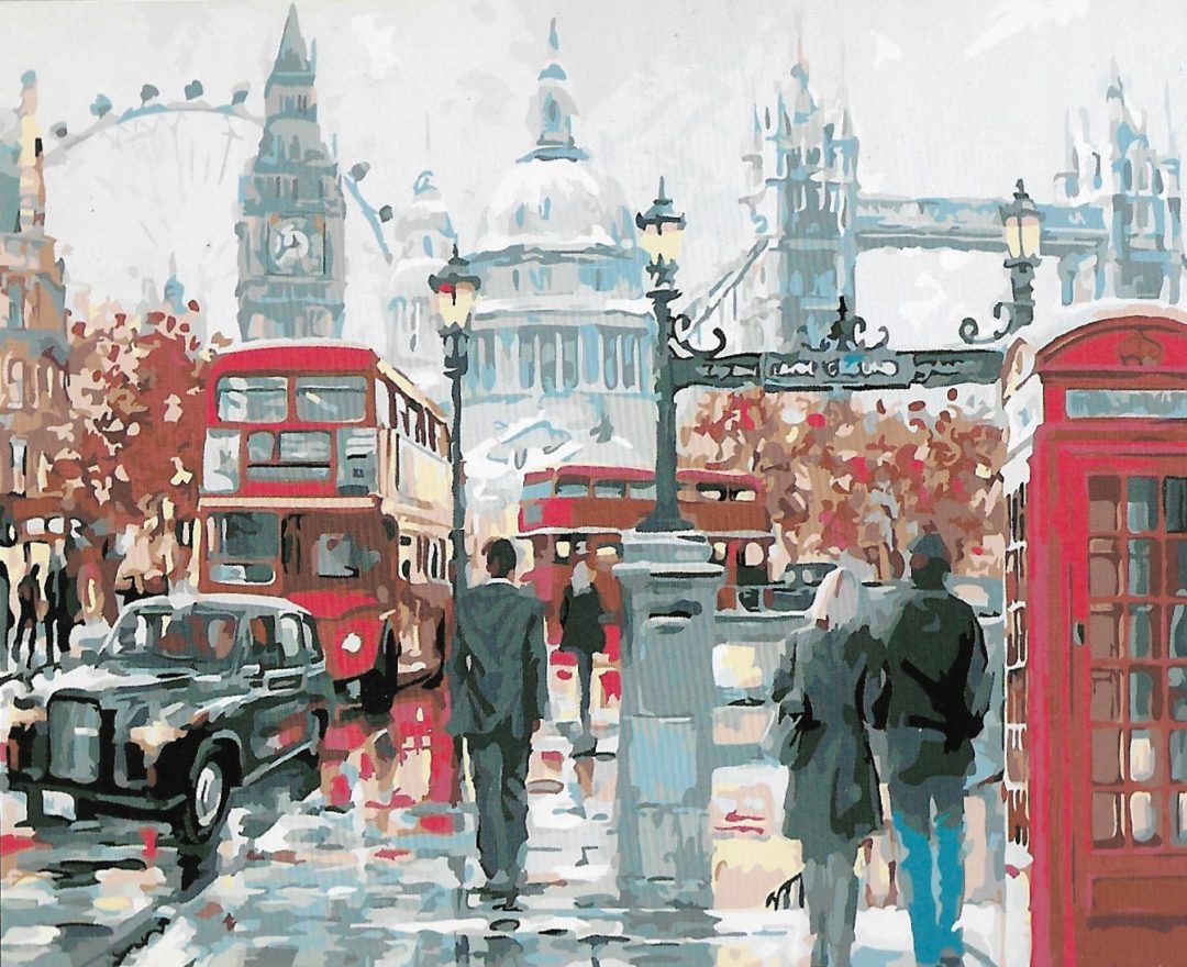 London Paint by Numbers Kit 40cm x 50cm Framed - OHsoCrafty