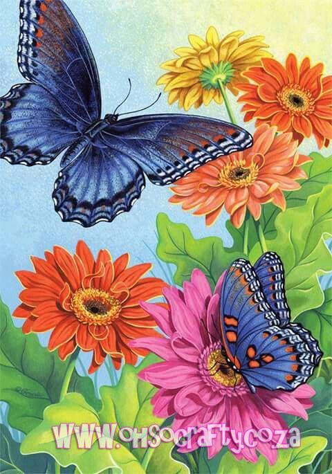 Butterfly Garden Diamond Painting Kit 25cm x 35cm - OHsoCrafty