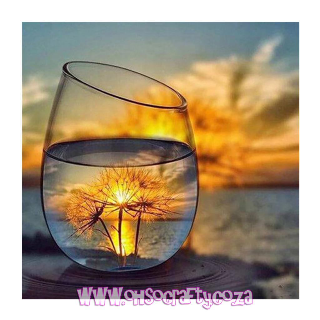 Download Dandelion Sunrise Tumbler Diamond Painting Kit 24cm x 24cm ...