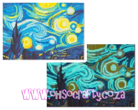 Glow in the Dark Starry Night Diamond Painting Kit 25cm x 35cm - OHsoCrafty