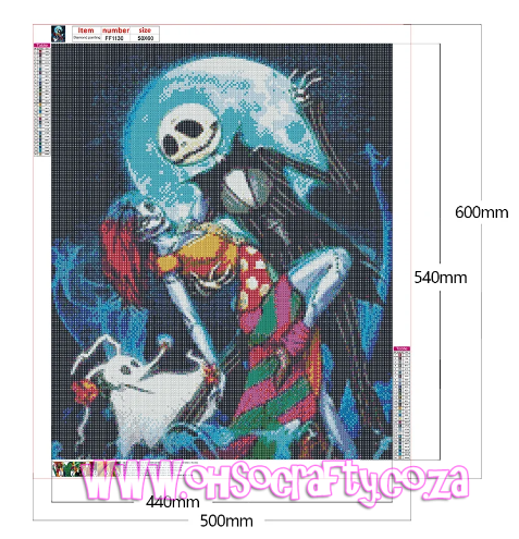 Nightmare Before Christmas Diamond Painting Kits for Adults Diamond Art Gem  Art Painting Full Drill Round Art Gem Painting Kit for Home Wall Decor  8x12 