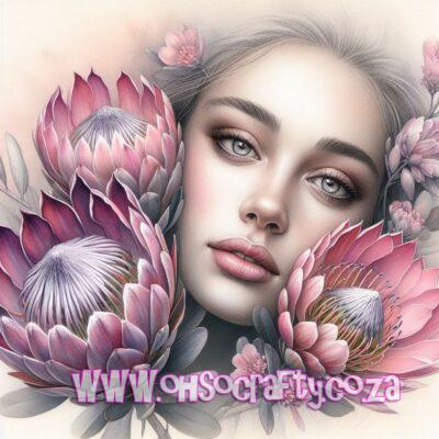 PRE-ORDER "Suzette Soll" Diamond Painting Kit, Poured Glue - Choose your Size, Drill Type, and Number of Colours